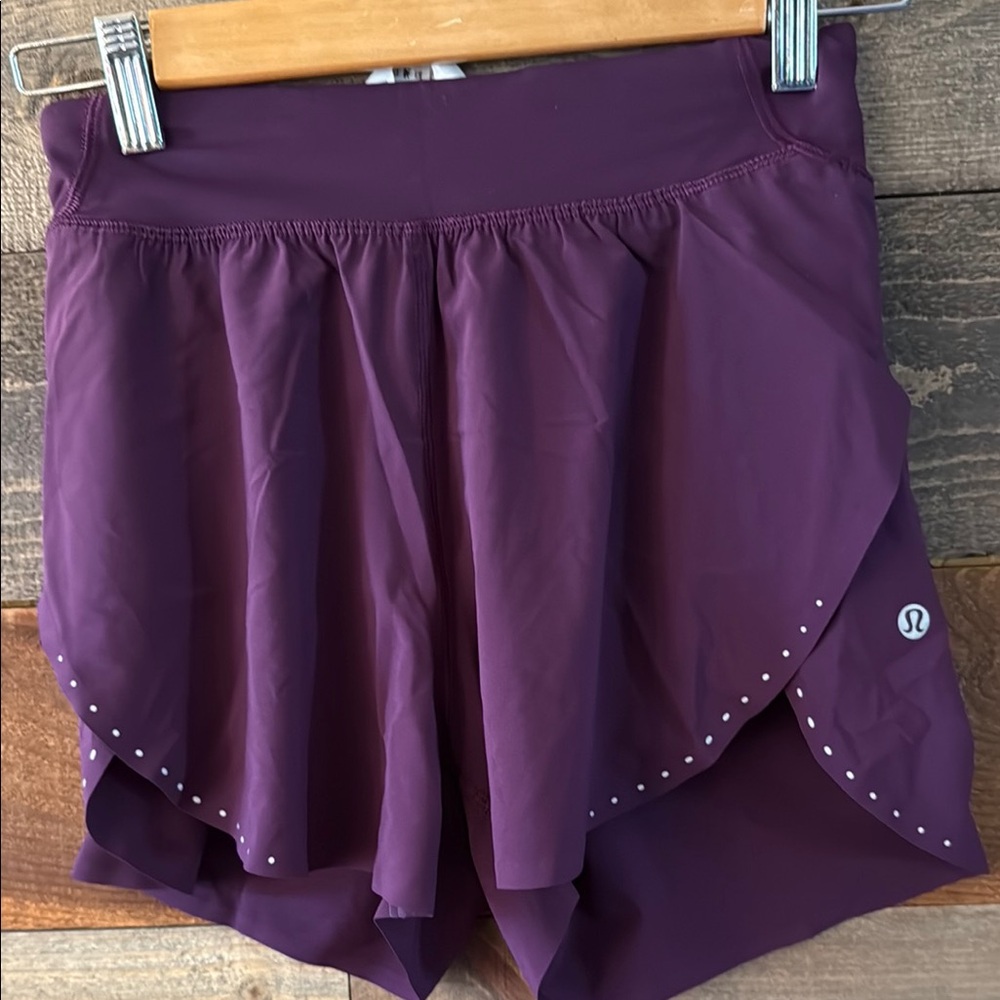 lululemon athletica Fast and Free High Rise Purple Athletic Shorts